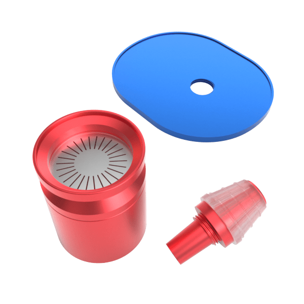 STUNDENGLASS INFUSION CHAMBER ASSEMBLY - BLUE AND RED