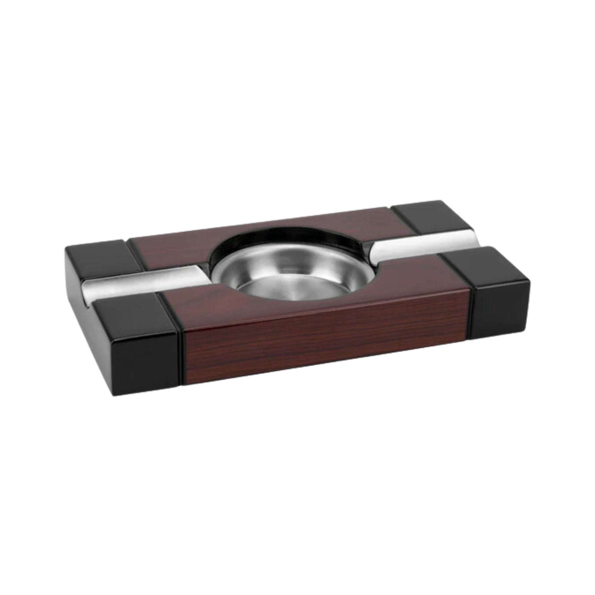 METAL & WOOD ASHTRAY