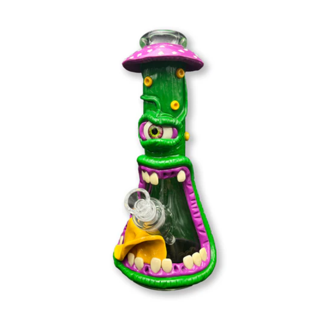 SHROOM MONSTER - 32CM THICK GLASS 3D WATERPIPE BONG