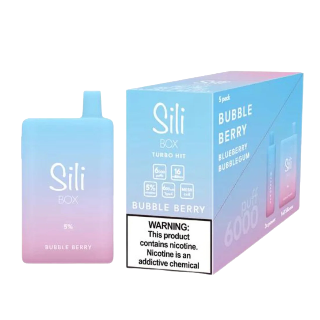 SILI BOX NICOTINE VAPES TURBO HIT 6000 PUFF