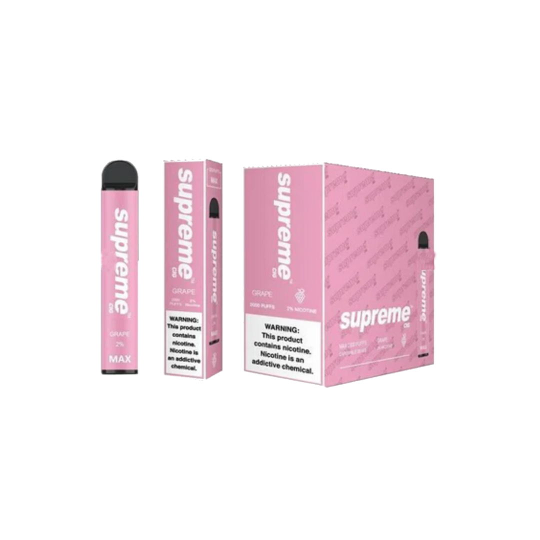 SUPREME DISPOSABLE VAPE 2%  MAX 2000 PUFF 10CT