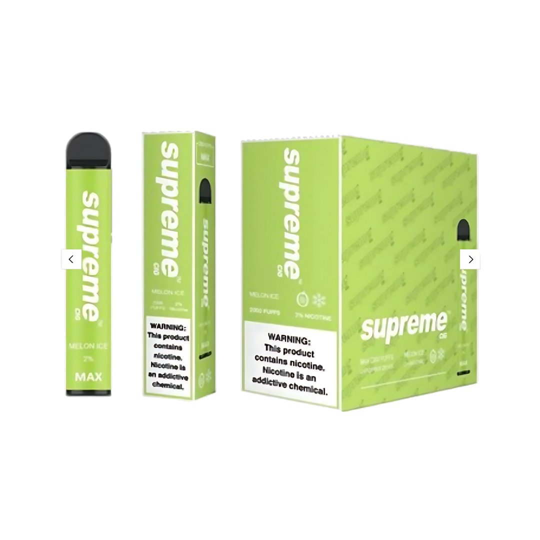 SUPREME DISPOSABLE VAPE 2%  MAX 2000 PUFF 10CT