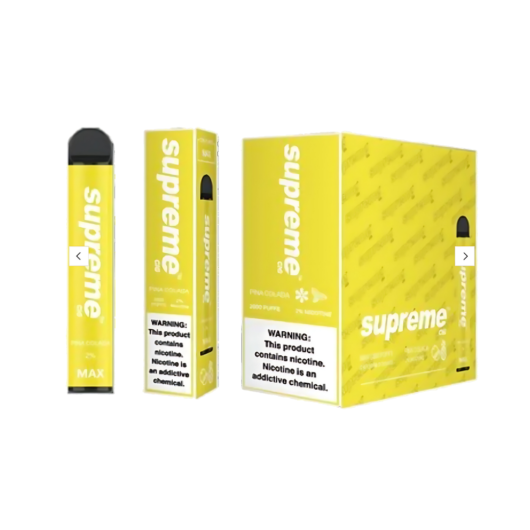 SUPREME DISPOSABLE VAPE 2%  MAX 2000 PUFF 10CT