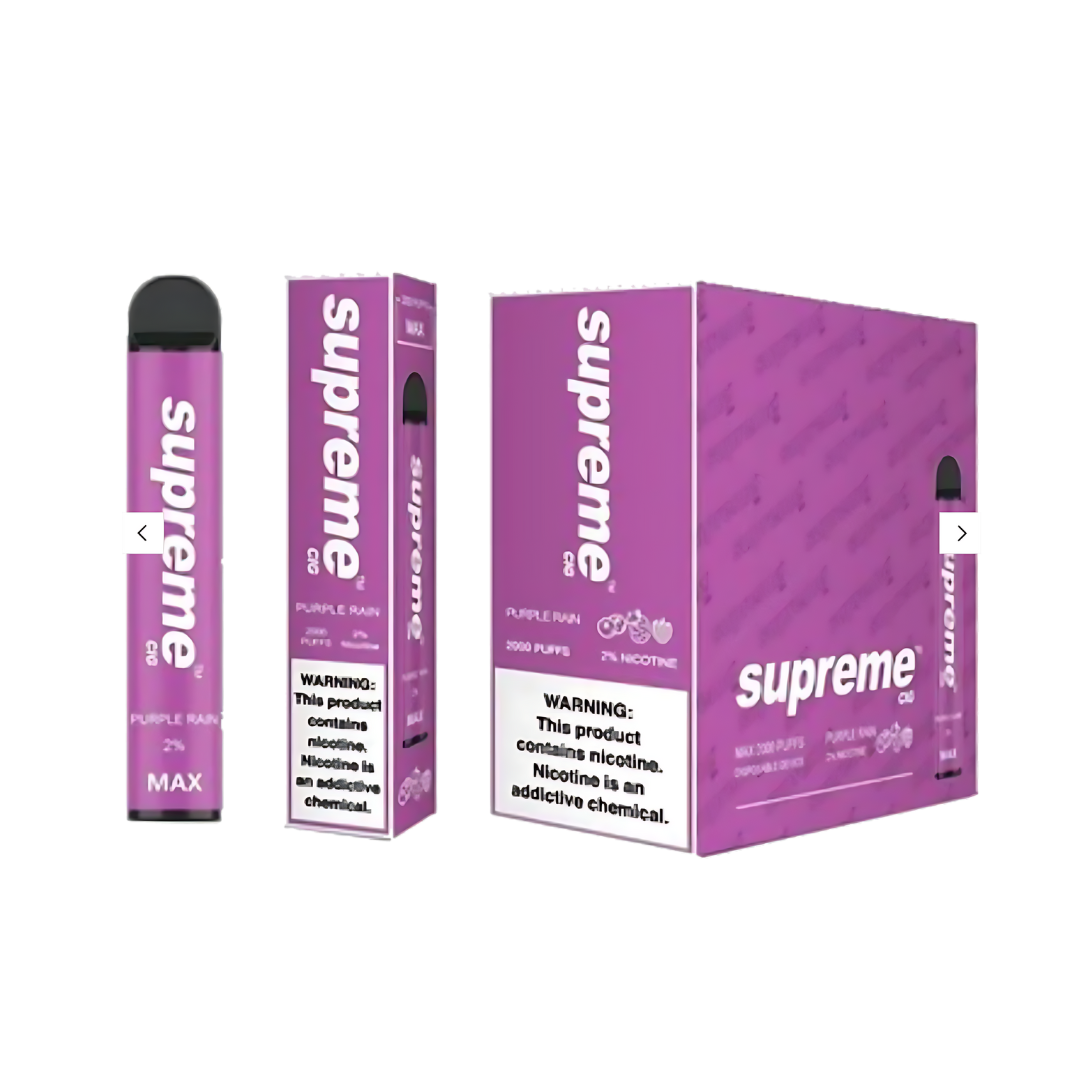 SUPREME DISPOSABLE VAPE 2%  MAX 2000 PUFF 10CT