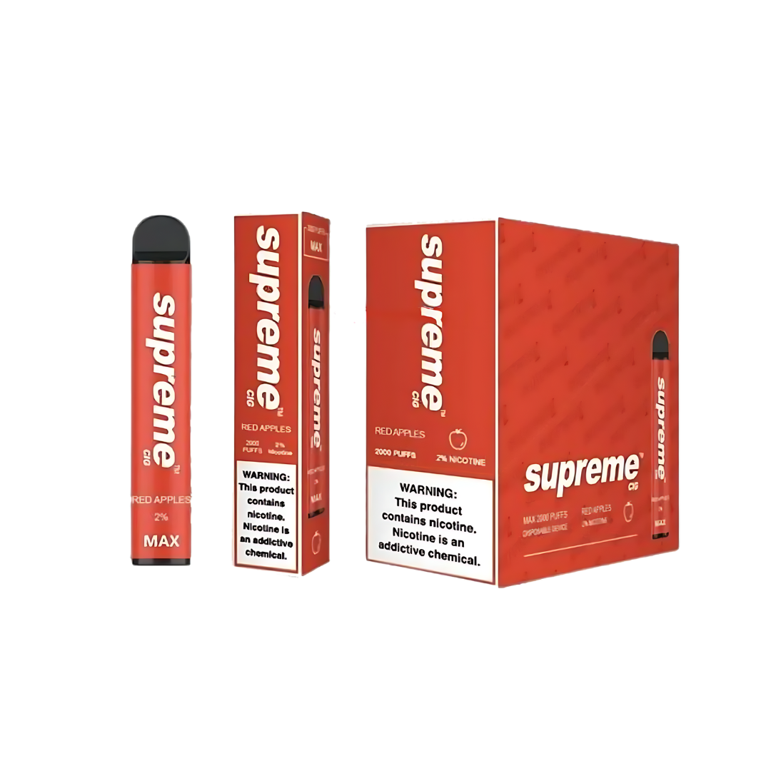 SUPREME DISPOSABLE VAPE 2%  MAX 2000 PUFF 10CT