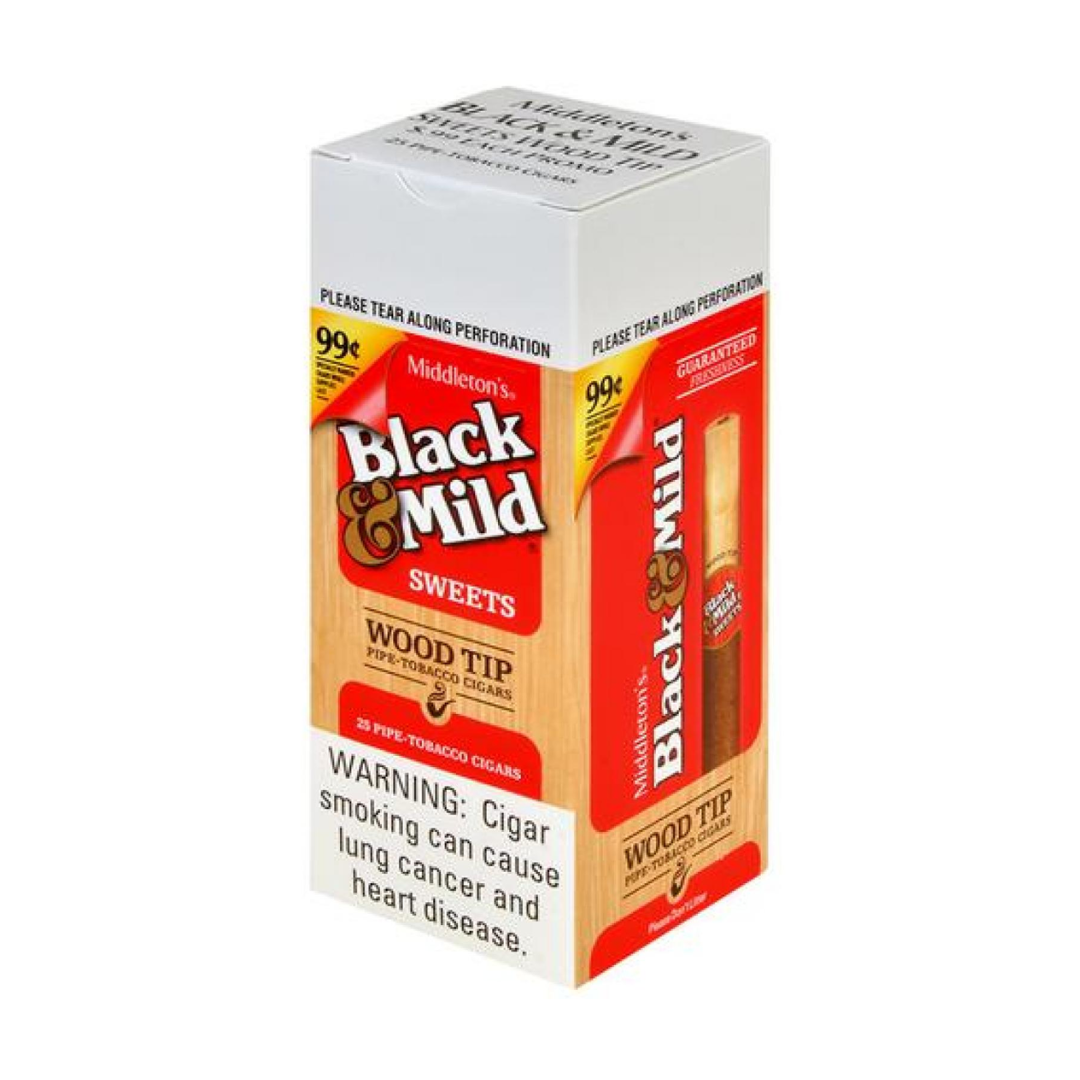 BLACK AND MILD CIGARS 25PK