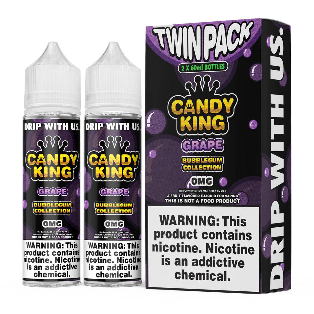 CANDY KING BUBBLEGUM COLLECTION - TWIN PACK - 2X 60M